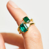 Coloured gemstone engagement rings