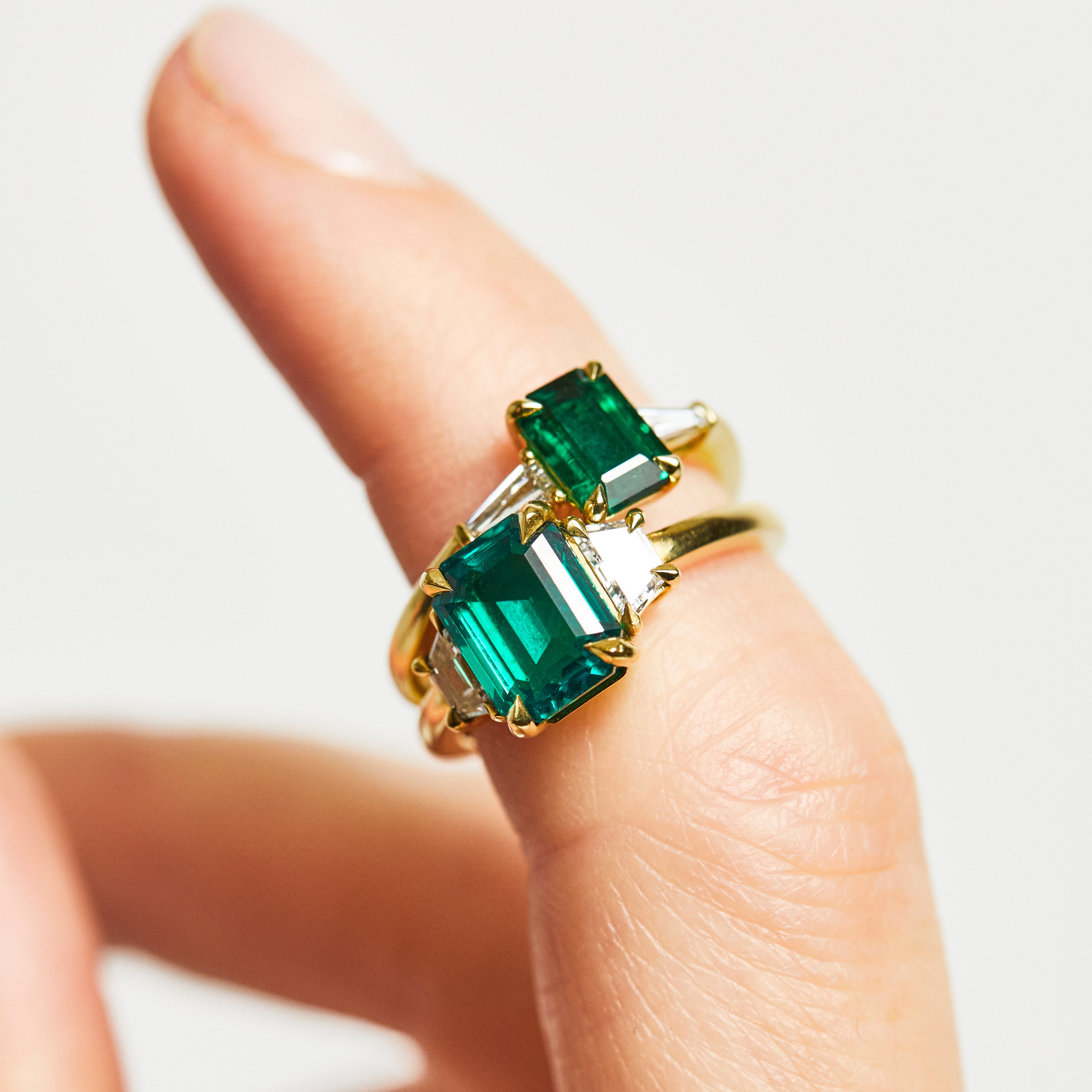 Coloured gemstone engagement rings