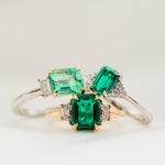 Coloured gemstone engagement rings
