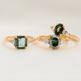 Coloured gemstone engagement rings