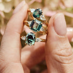 Coloured gemstone engagement rings