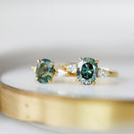 Coloured gemstone engagement rings