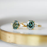 Coloured gemstone engagement rings