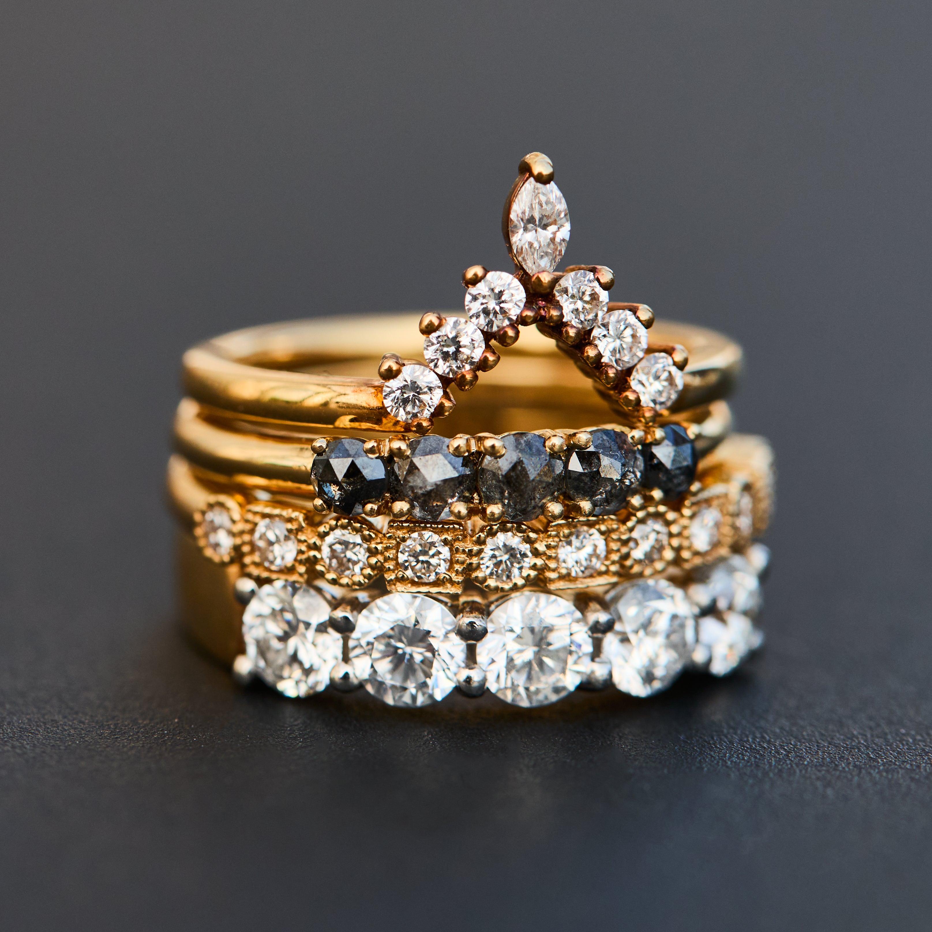 handmade ring stack