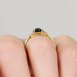 Teal sapphire rings