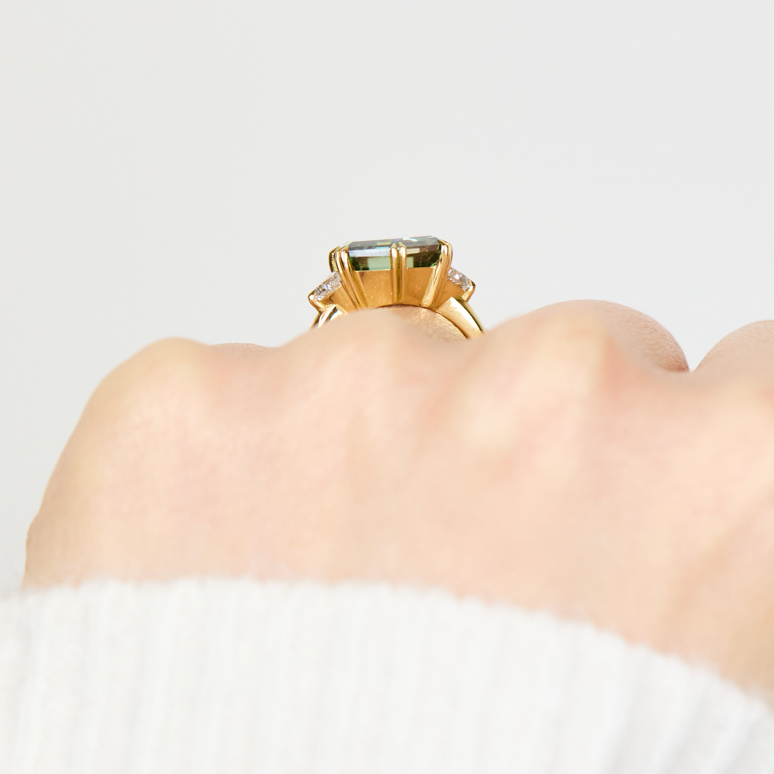 Coloured gemstone engagement rings