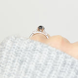 Salt and pepper engagement ring