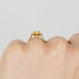 Oval Yellow Lab Grown Diamond Engagement Ring