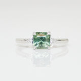 Green Sapphire Engagement Ring, Freya Setting