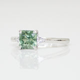Green Sapphire Engagement Ring, Freya Setting