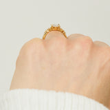 Lab-Grown Oval Diamond Yellow Gold Engagement Ring