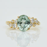 Oval Montana Mint Green Sapphire 
Engagement Ring, Cruz Setting