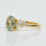 Oval Montana Mint Green Sapphire 
Engagement Ring, Cruz Setting