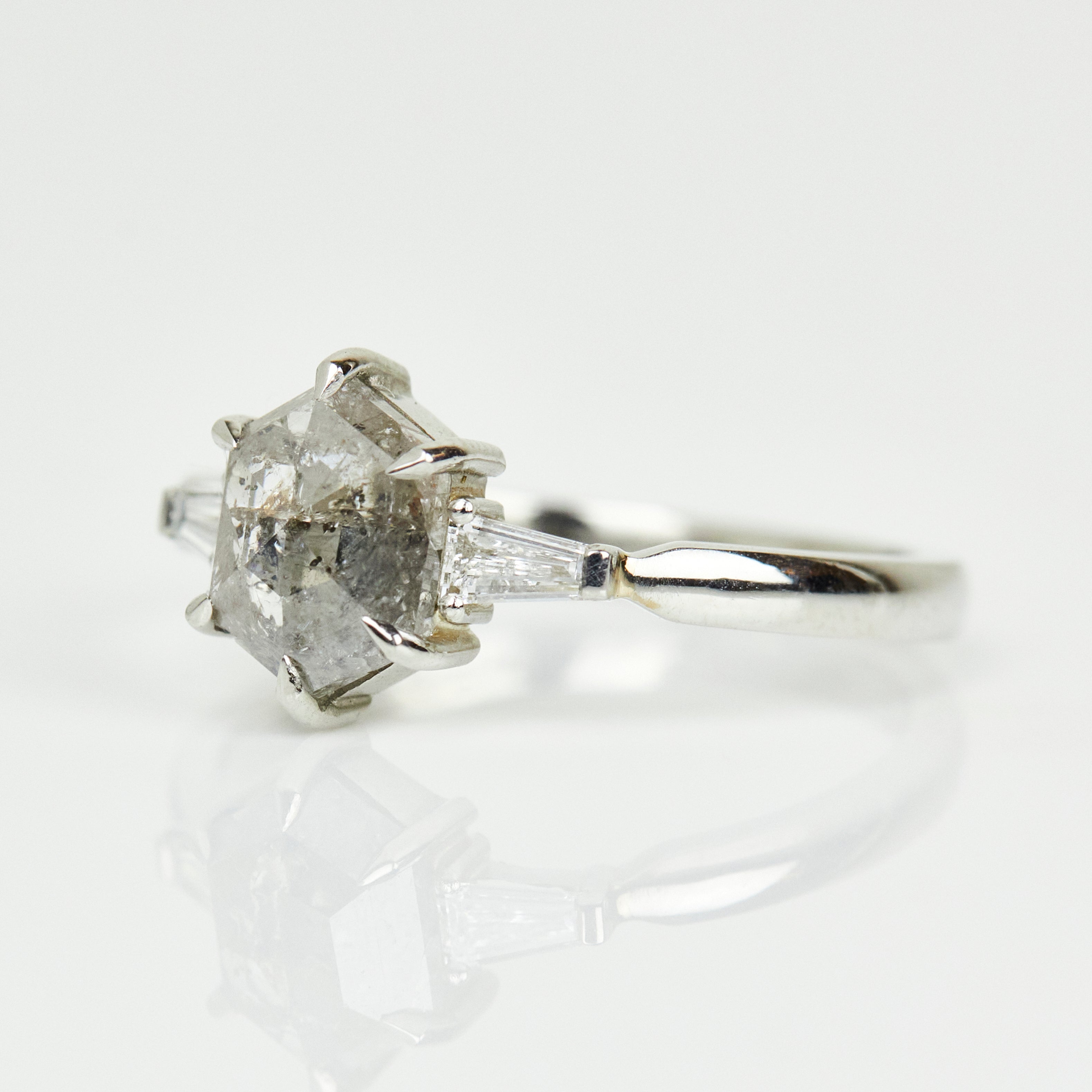 Salt and pepper engagement ring