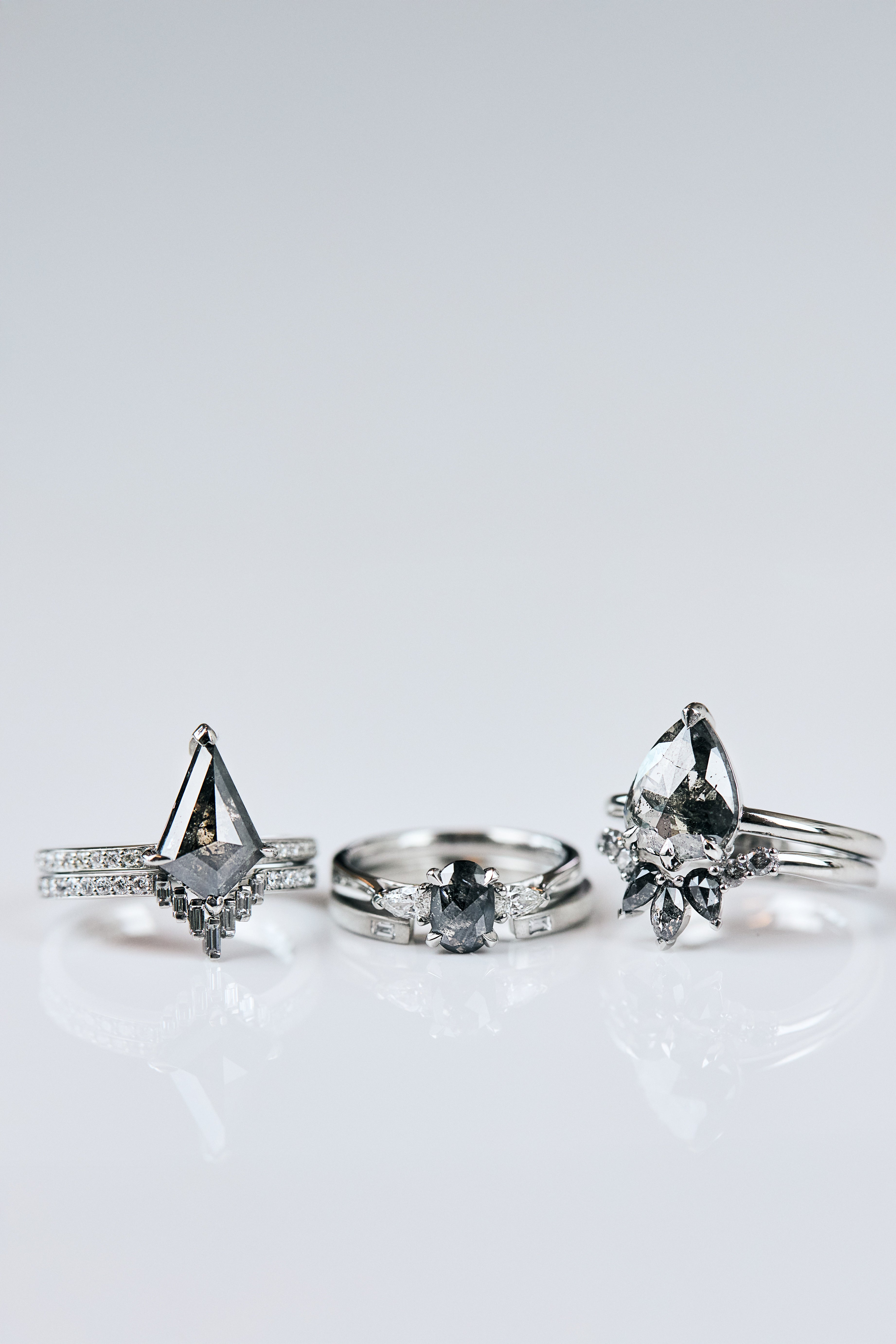 platinum trilogy of salt and pepper rings