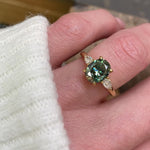 Coloured gemstone engagement rings