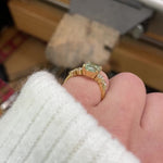 Oval Montana Mint Green Sapphire 
Engagement Ring, Cruz Setting