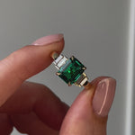 Coloured gemstone engagement rings