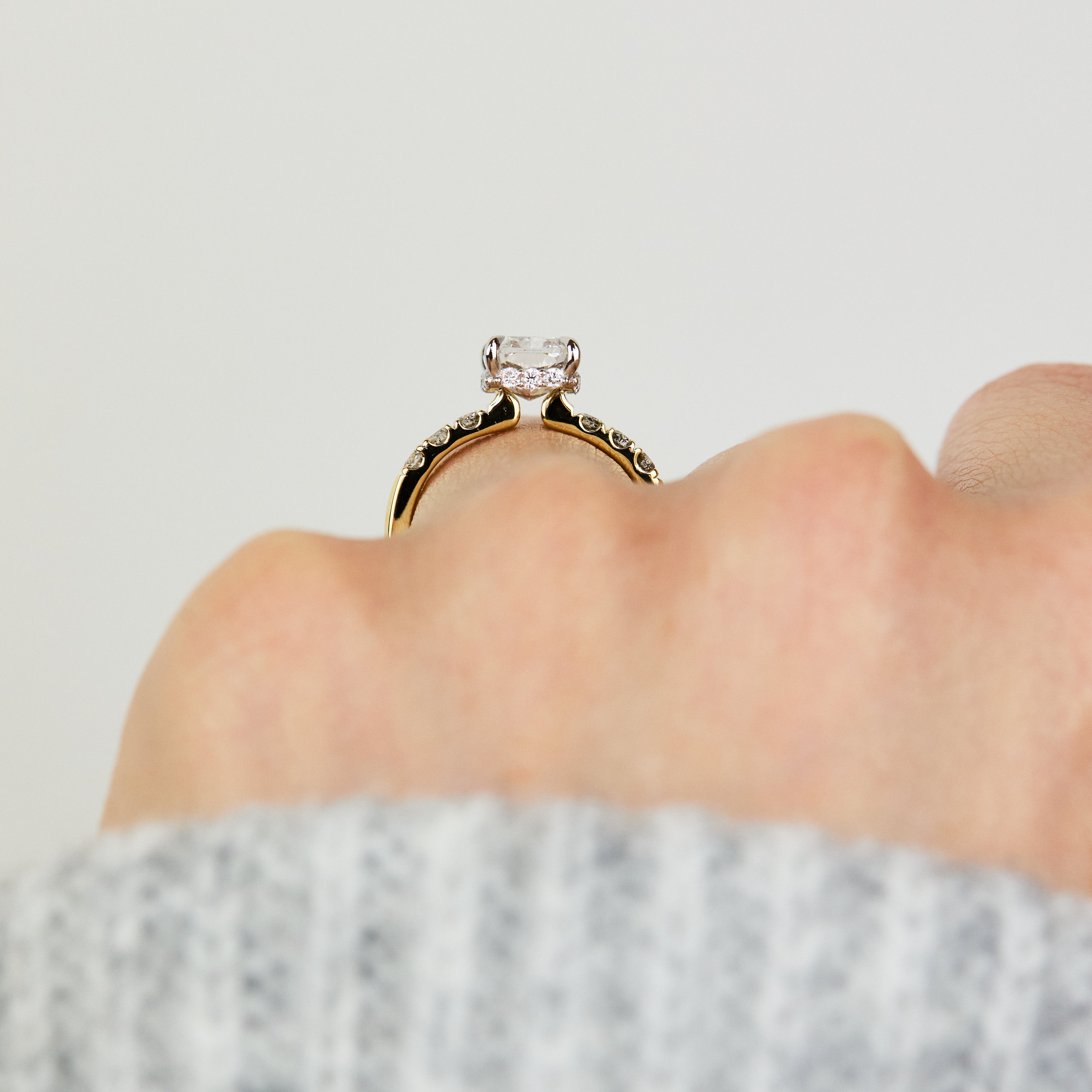 Radiant Lab Grown Engagement Ring