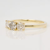 Round Brilliant Cut Salt and Pepper Diamond Engagement Ring