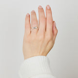 Round Brilliant Cut Salt and Pepper Diamond Engagement Ring