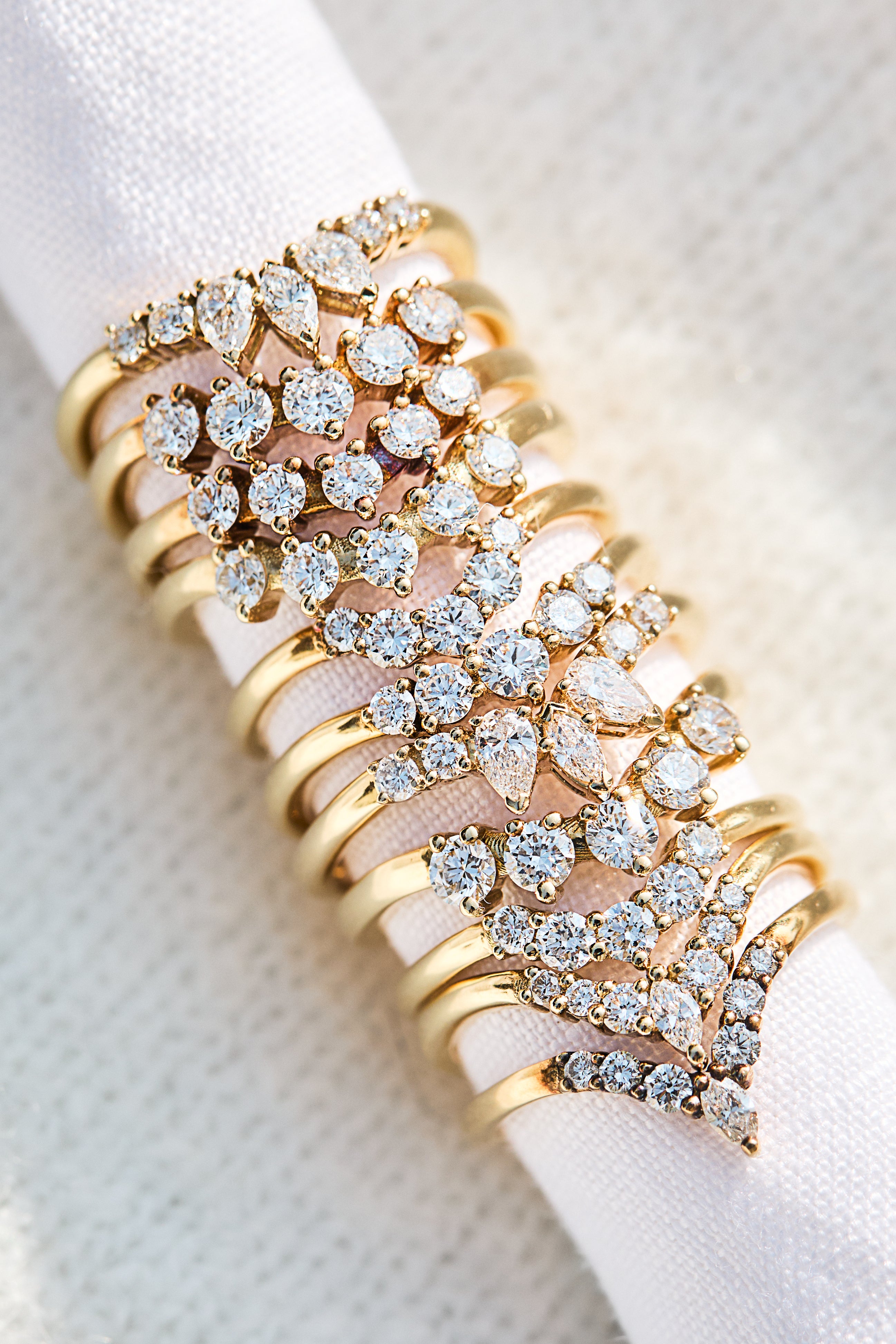 18ct yellow gold diamond wedding bands