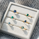 Lab-Grown Emerald Cut Emerald Engagement Ring