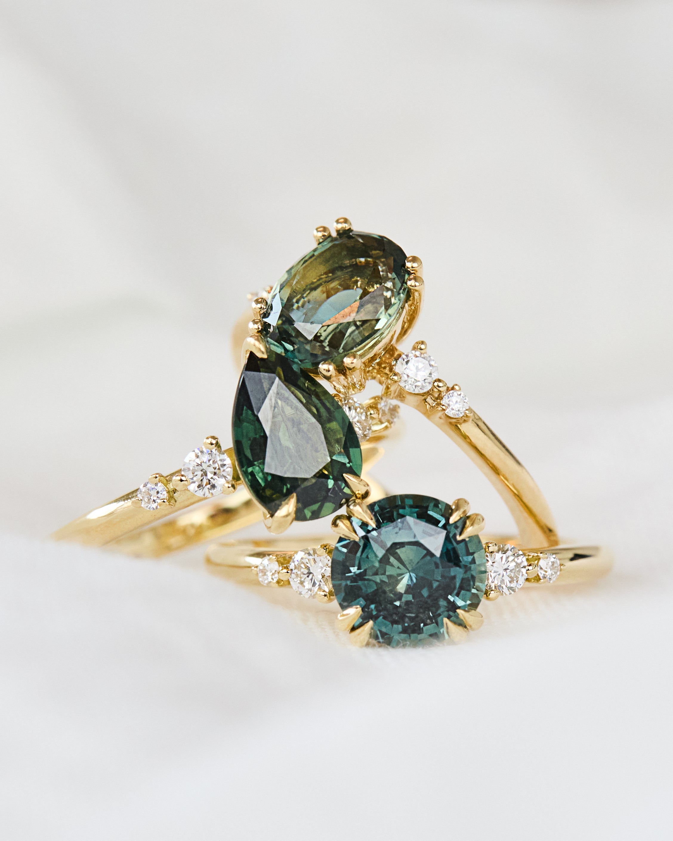 Green Sapphire Engagement Rings