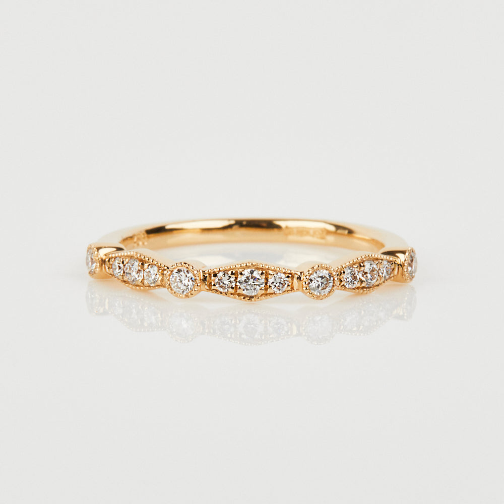 18ct yellow gold diamond wedding ring women