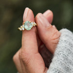 Oval Montana Mint Green Sapphire 
Engagement Ring, Cruz Setting