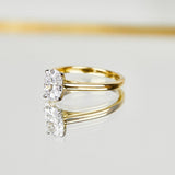 18ct yellow gold oval solitaire lab grown diamond ring UK