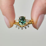 Coloured gemstone engagement rings