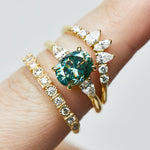 Coloured gemstone engagement rings