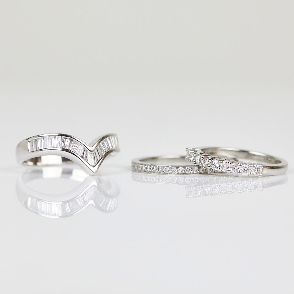18ct white gold diamond wedding ring women