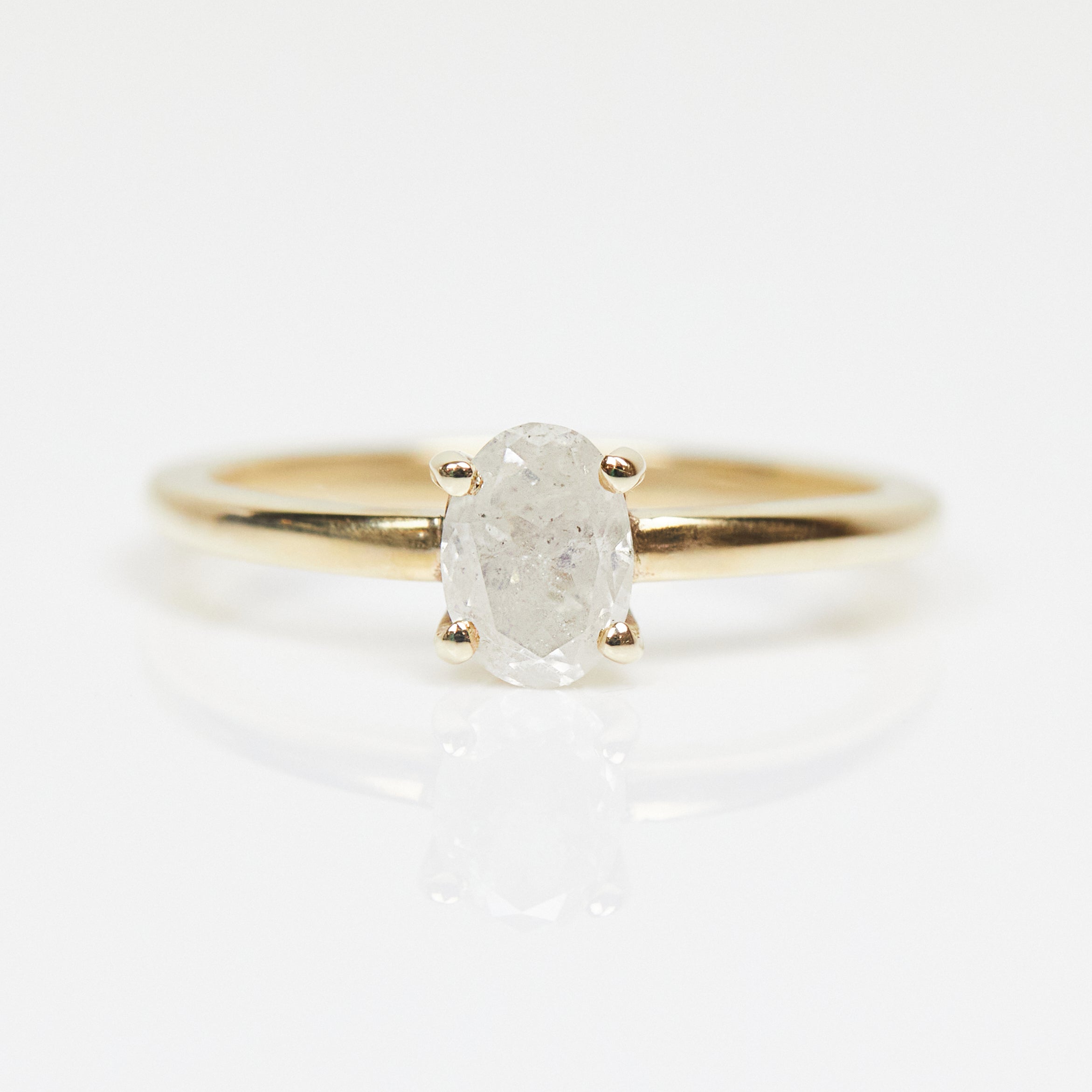 0.40ct Oval Icy White Diamond Ring