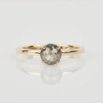 0.61ct Round Rose-Cut Diamond Ring