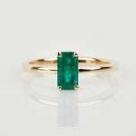 0.88ct Green Emerald Gold Ring