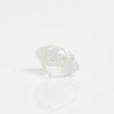 Icy white round brilliant-cut rustic diamond.