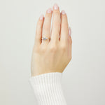 18ct yellow gold salt and pepper round brilliant cut diamond engagement trilogy ring