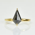 1.41ct Kite Salt and Pepper Diamond Engagement Ring