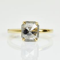 Salt and pepper engagement ring