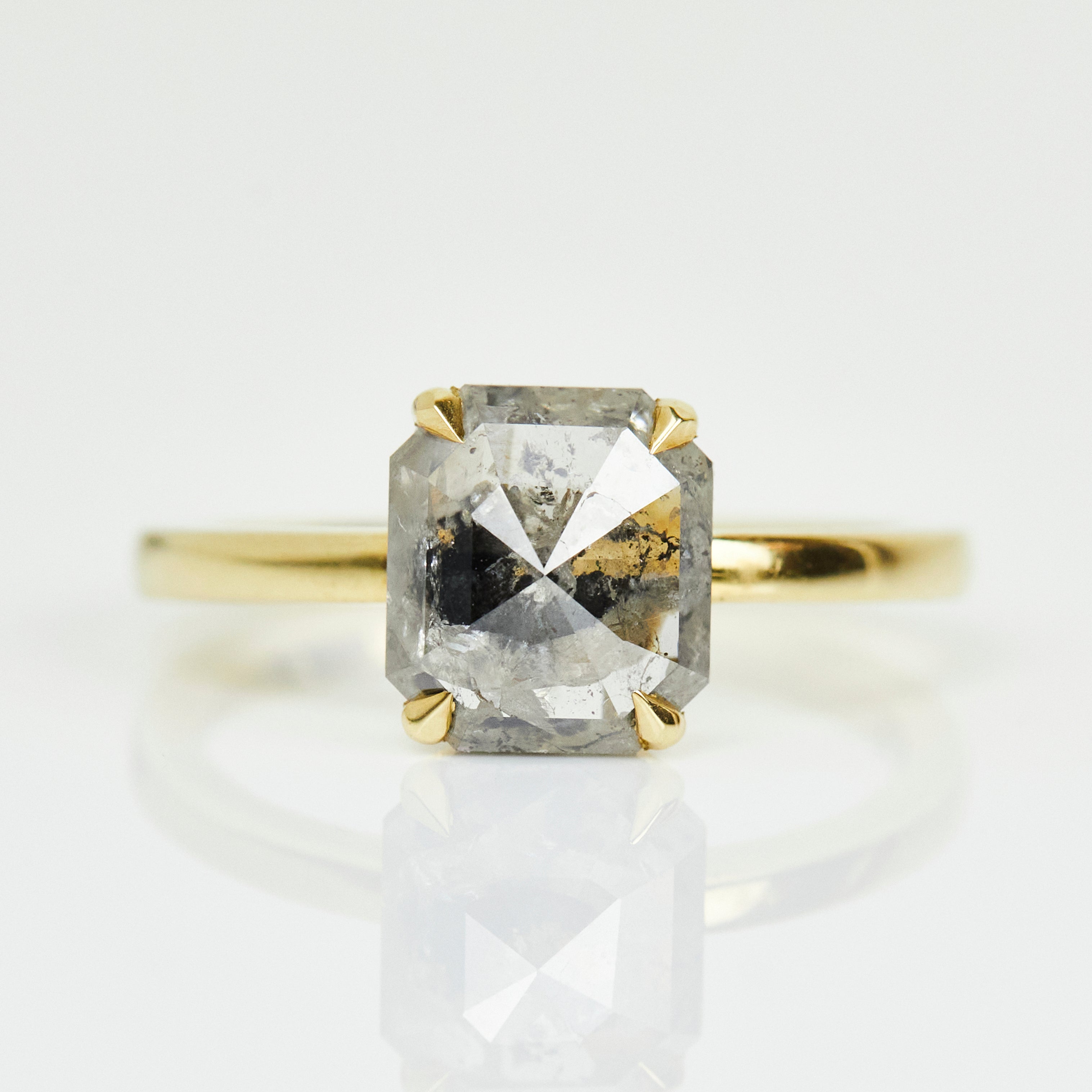 Salt and pepper engagement ring