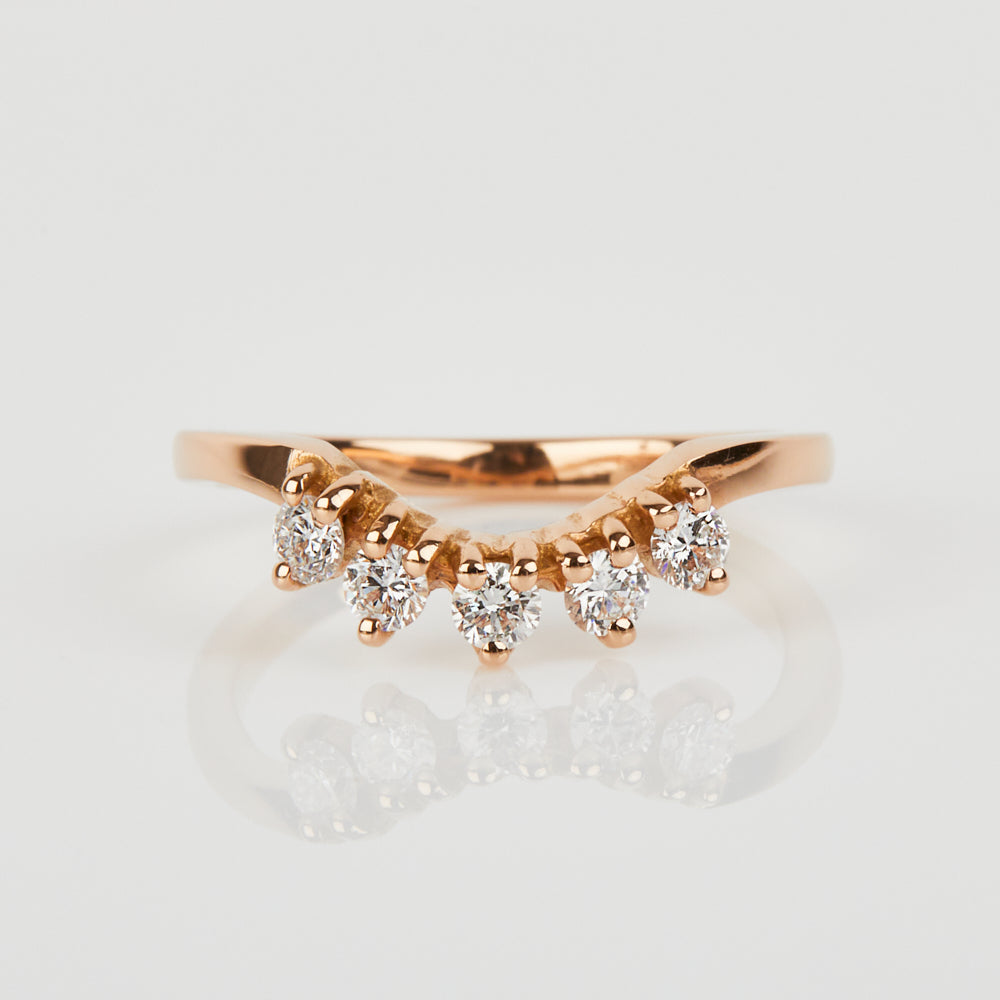 18ct rose gold diamond wedding ring women