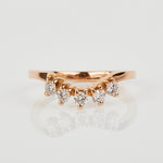 18ct rose gold diamond wedding ring women