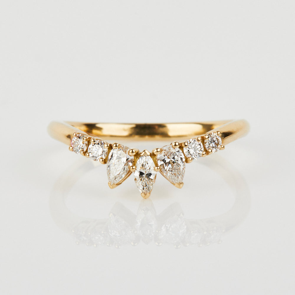 18ct yellow gold diamond wedding ring women