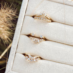18ct yellow gold diamond wedding ring stack