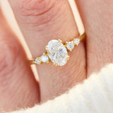 18ct Yellow Gold Oval Lab Grown Diamond Engagement Ring