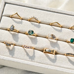 Lab Grown Emerald Cut Emerald Engagement Ring