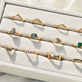 Lab Grown Emerald Cut Emerald Engagement Ring