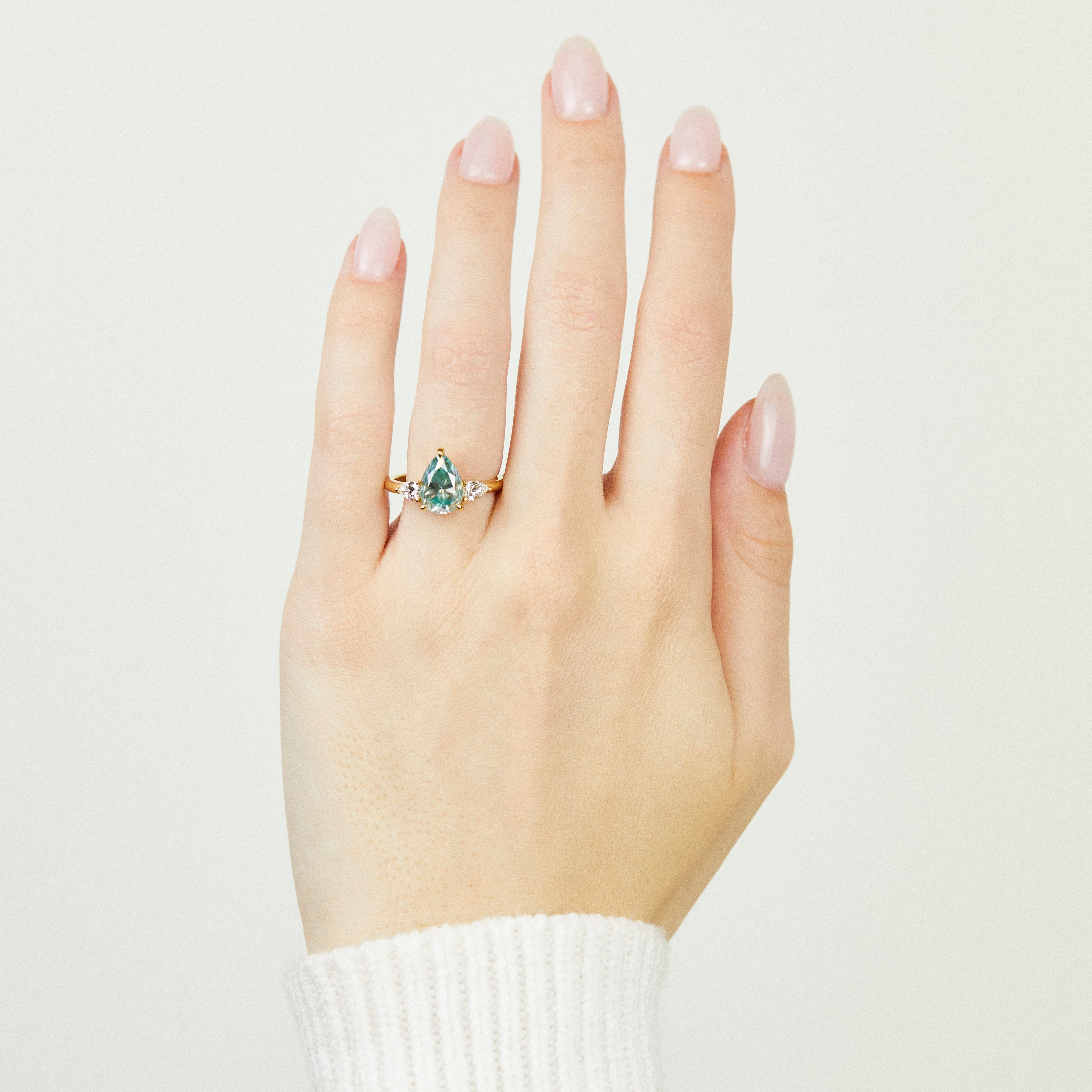 Coloured gemstone engagement rings
